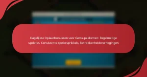Dagelijkse Oplaadbonussen voor Gems-pakketten: Regelmatige updates, Consistente spelersprikkels, Betrokkenheidsverhogingen