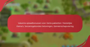 Vakantie-oplaadbonussen voor Gems-pakketten: Feestelijke thema’s, Seizoensgebonden beloningen, Gemeenschapsviering