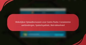 Wekelijkse Oplaadbonussen voor Gems Packs: Consistente aanbiedingen, Spelerloyaliteit, Betrokkenheid